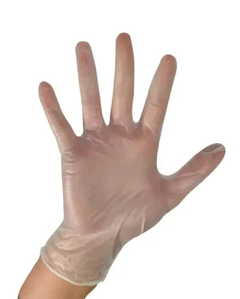 10 Loose Large Clear Powder Free Vinyl Gloves 5 Pairs