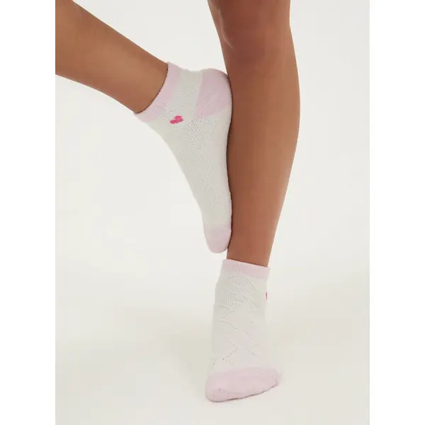 2 pack heart textured trainer socks