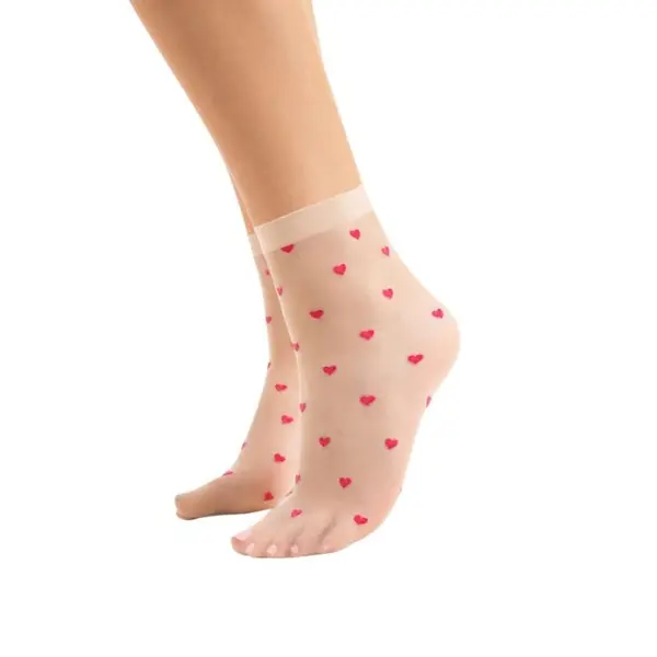 Fiore Crush Patterned Heart Ankle High