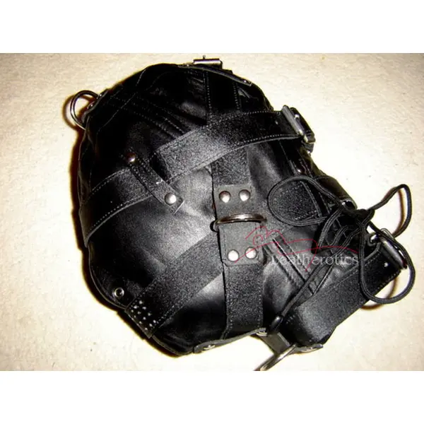 New Leather Hood Mask Fully Lined By Leatherotics