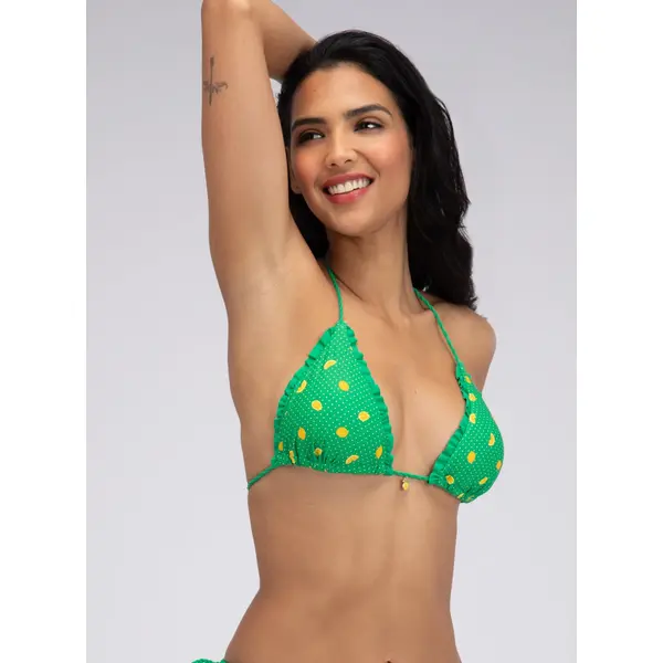 Ithaca lemon triangle bikini top