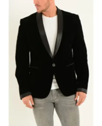 Men's Black Velvet Blazer Classic