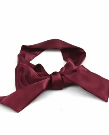 Satin Blindfold In Burgundy - Elegant Accessory For More Mystery And Sensation