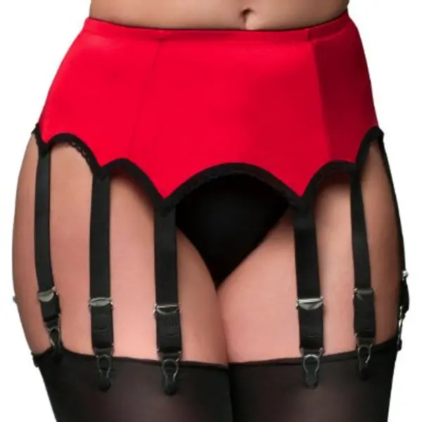 Plain 10 drop suspender belt