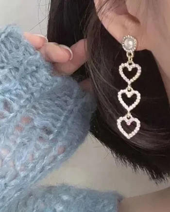 Heart Decor Clip On Earrings