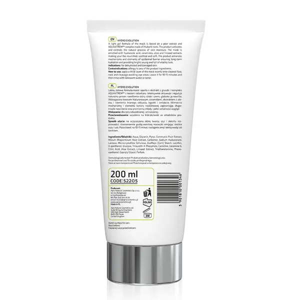 APIS Professional – Hydro Evolution Moisturising gel mask with pear & rhubarb 200ml