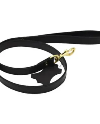 Bound Noir Nubuck Leather Leash