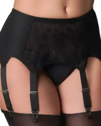 Lace Panel 8 Drop Suspender Belt