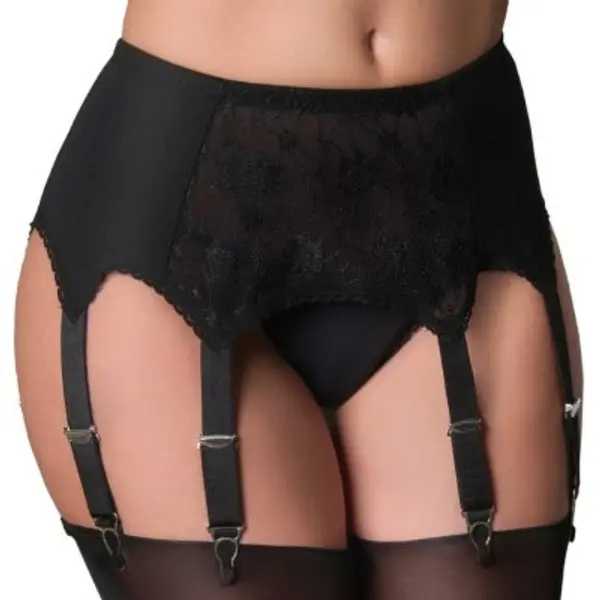 Lace Panel 8 Drop Suspender Belt