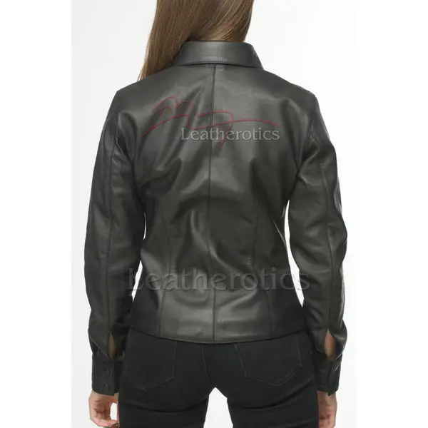 Matte Finish Nappa Leather Shirt