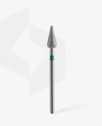 Staleks Diamond Nail Drill Bit POINTED PEAR DUO blue/green 5mm