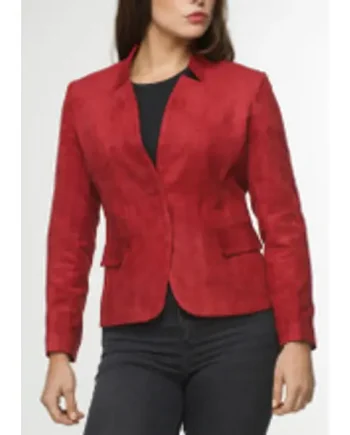 Suede Finished Fabric Blazer