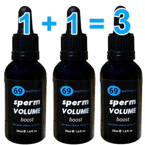 Increase Your Sperm Volume with 1+1=3 Drops - 30ml Each