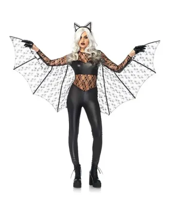 Leg Avenue Black Magic Bat Catsuit With Matching Headband