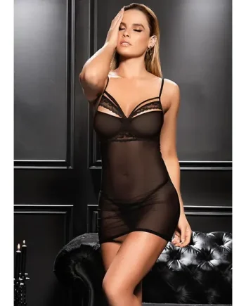 Mapale Go Bolder Mesh Babydoll With Matching G-String