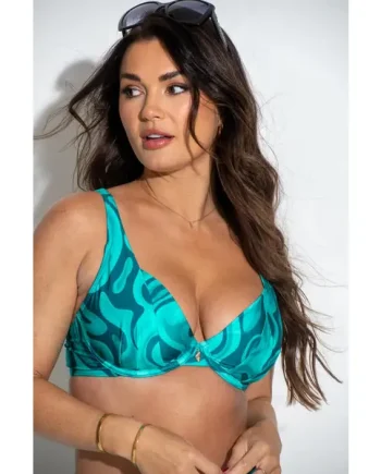 Seychelles Non-Padded Underwired Bikini Top - Blue