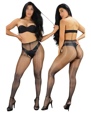 Pearl And Poseidon Vespa Crotchless Ultra Shine Tights