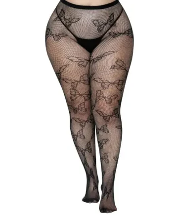 Leg Avenue Butterfly Net Plus Size Tights