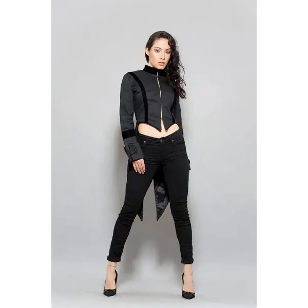 Women's Black Tailcoat
