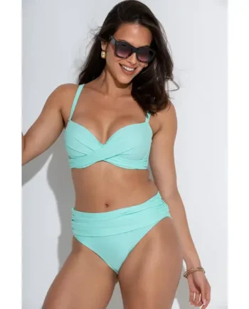 Free Spirit Fold Over Brief - Aqua