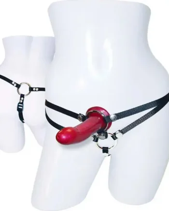 SportSheets Menage A Trois Double Presentation Harness With Strap On Dildo