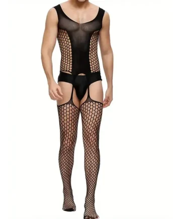 Black Fishnet Body Stocking BKBS2