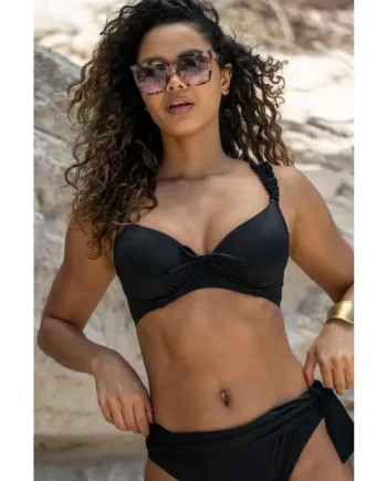 Ocean Breeze Underwired Non-Padded Bikini Top - Black