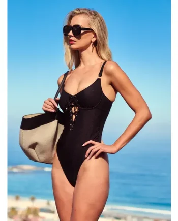 Ibiza lace up swimsuit