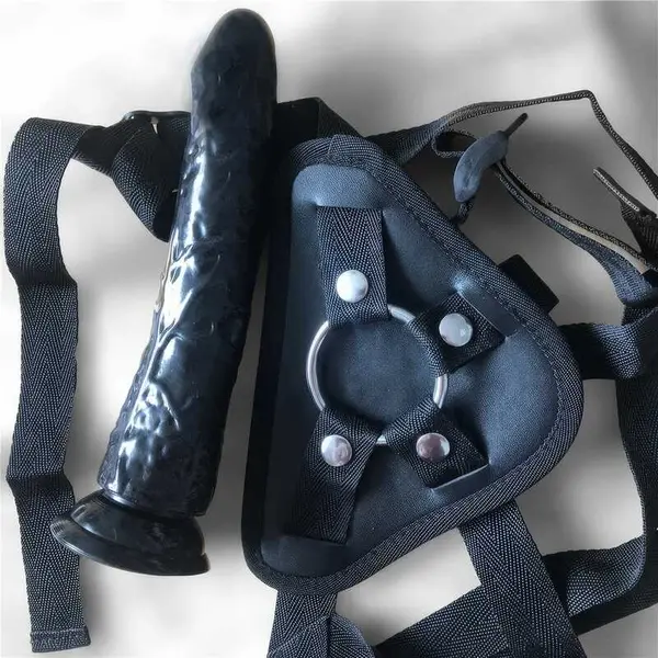 Black Harness Dildo