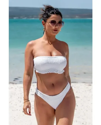 Free Spirit Frill Waist Bikini Brief - White