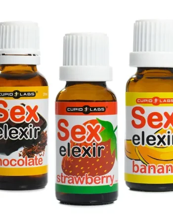 Set of 3 Sex Elexir Oral Drops - Banana, Strawberry, and Chocolate Flavors (20ml Each)
