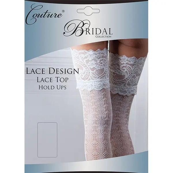Couture Lace Design Bridal Lace Top Hold Ups