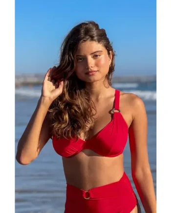 Samoa Non Padded Underwired Bikini Top - Red