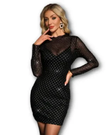 short glitter dress