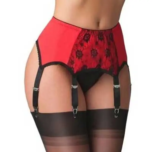 Contrast Panel Suspender belt – Six Drops
