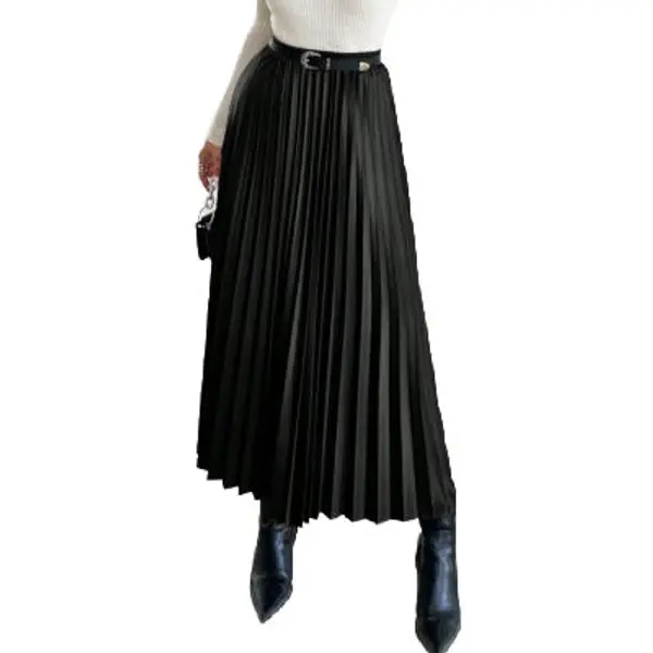 Black Pleated Skirt