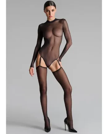 Maison Close Sheer Cut And Curled Stockings