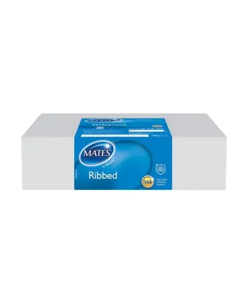 Mates Ribbed Condoms - Box of 144 - short Expiry December 2026