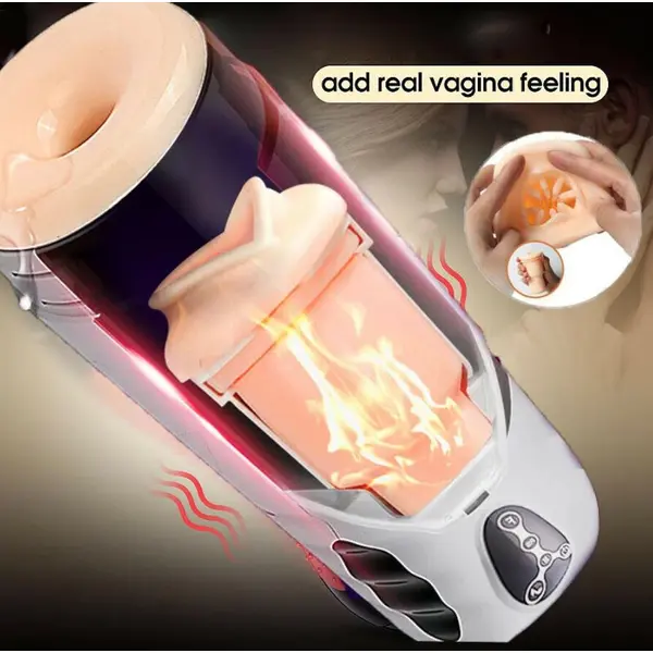 Automatic Telescopic Male Masturbator Sucking Heating Masturbation Cup Interactive Voice