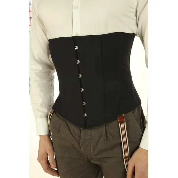 Corset For Men Steel Boned Back Posture Support