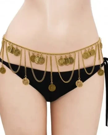 Waist chain – Gold colour Belly Dance style with coins