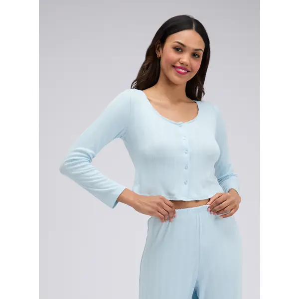 Pointelle cardigan