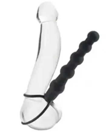 Love Rider Beaded Dual Black Penetrator