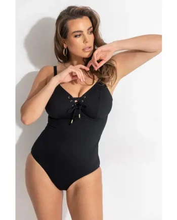 Sol Beach Underwired Rope Swimsuit - Black