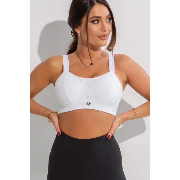 Energy Empower U/W Lightly Padded Convertible Sports Bra - White