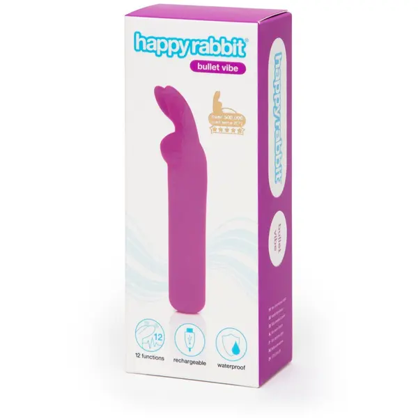 Happy Rabbit Rechargeable Vibrating Bullet – Purple