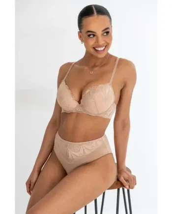 New Romance Push Up Midi Brief Set - Almond