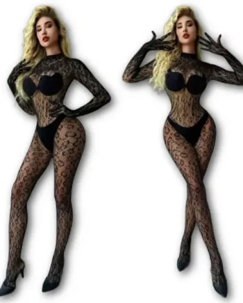 Long Sleeve Net Bodysuit