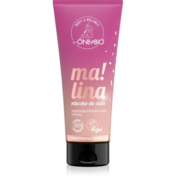 OnlyBio Body In Balance Raspberry Regenerating Body Milk 200ml