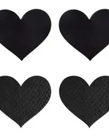 Peekaboo Pasties Black Hearts